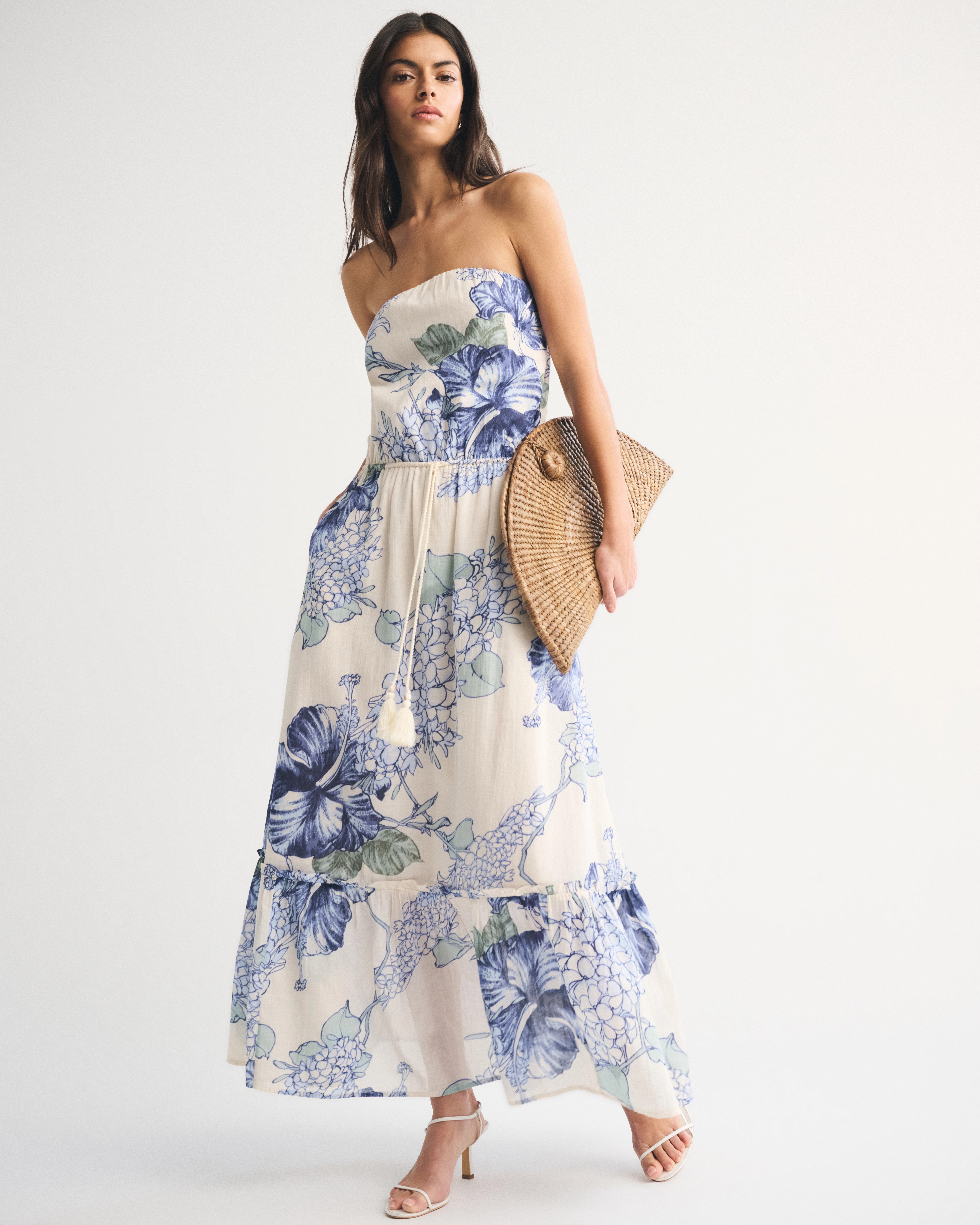 Strapless Easy Waist Maxi Dress | Abercrombie & Fitch (US)