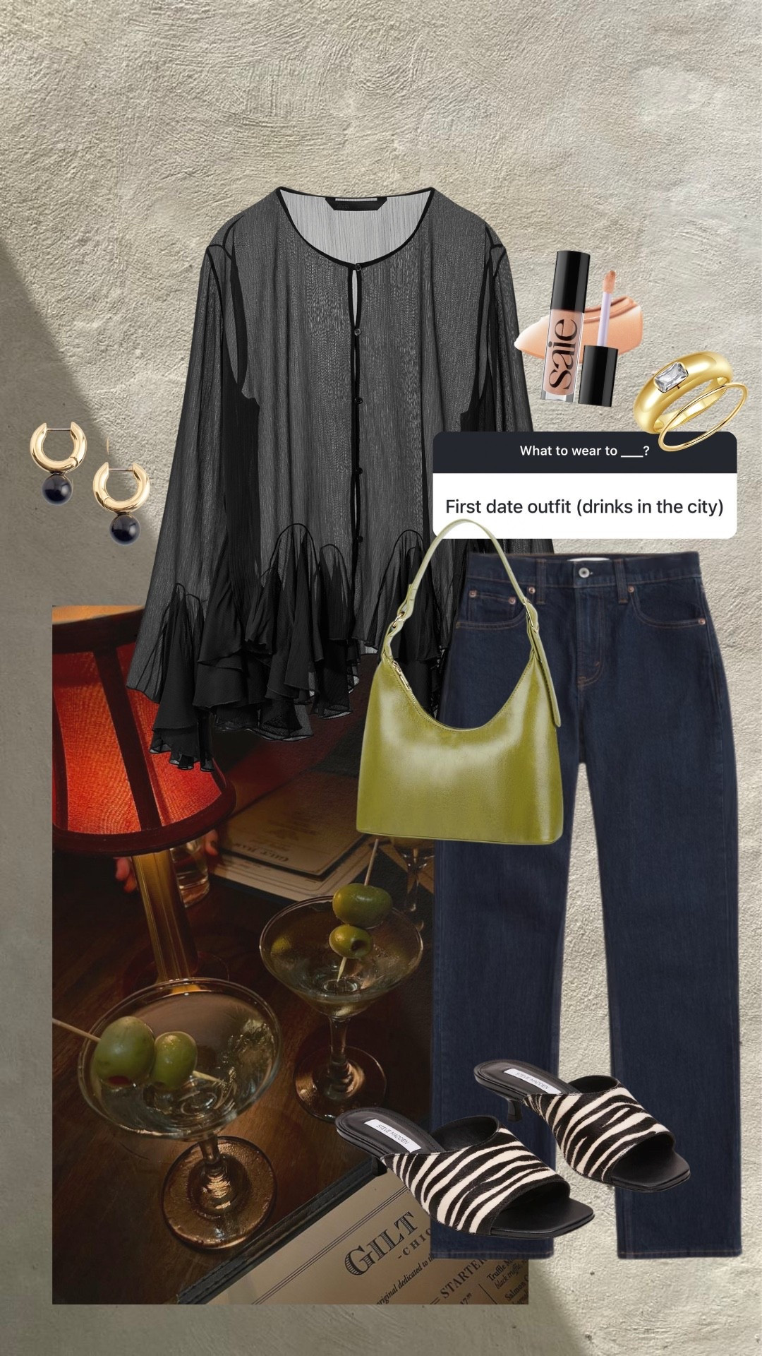 What to wear on a first date for drinks in the city! #kathleenpost