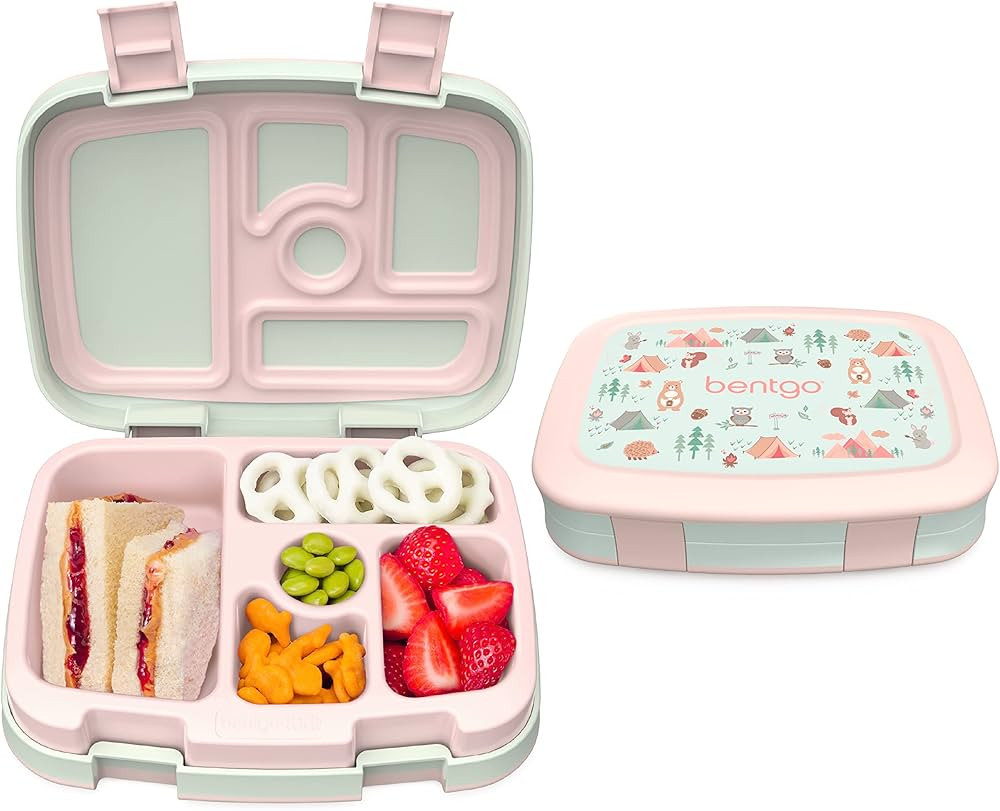 Bentgo® Kids Prints Leak-Proof, 5-Compartment Bento-Style Kids Lunch Box - Ideal Portion Sizes f... | Amazon (US)