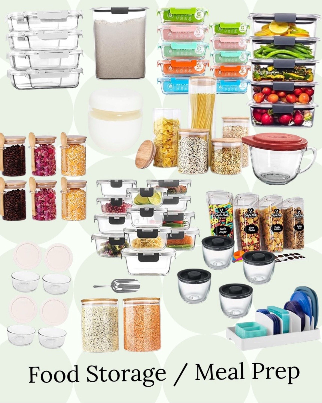 Food storage and meal prep containers - I love these and use most of them regularly! I’ve been trying to switch most of my food storage to glass containers and I LOVE how the lid organizers keeps all the lids organized! 

#LTKHome #LTKSaleAlert #LTKFindsUnder50

#LTKHome #LTKSaleAlert #LTKFindsUnder50