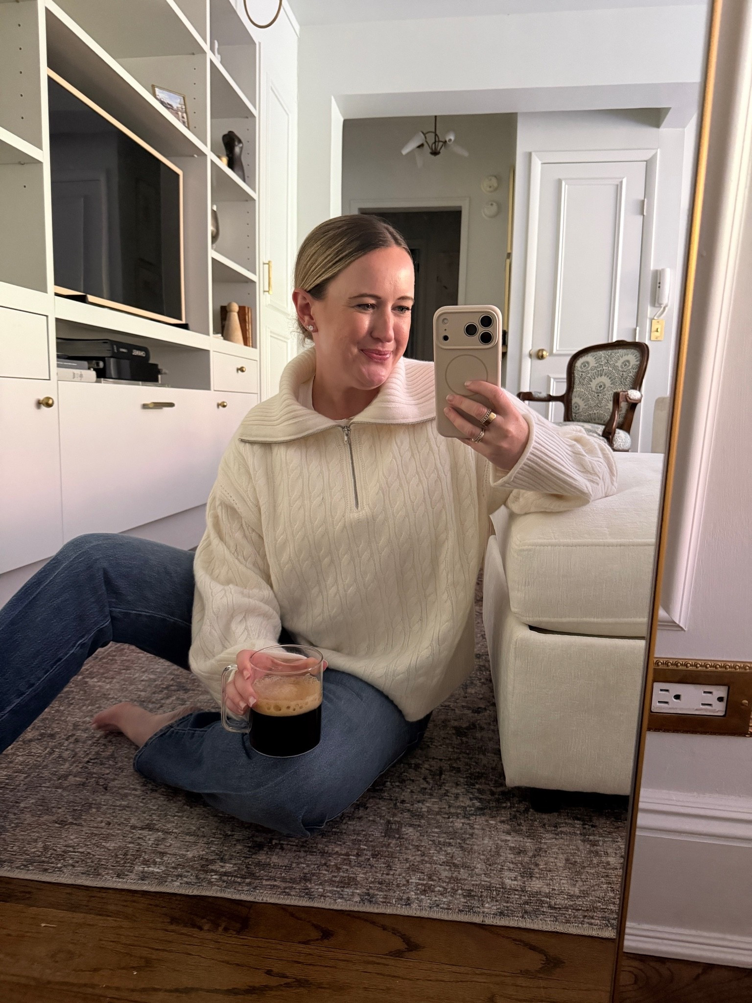 This cozy @jcrew cashmere half zip has the perfect cable knit and comes in several colors perfect for fall - sized up to a L so it would be a bit oversized 

#injcrew #ad fall style fall outfits fall j.crew

#LTKSeasonal #LTKOver40