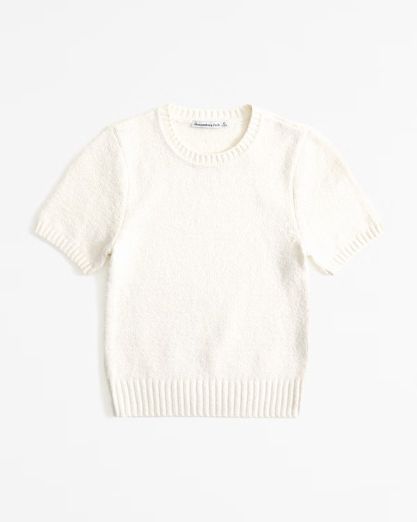Women's Textural Crew Sweater Tee | Women's Tops | Abercrombie.com | Abercrombie & Fitch (US)