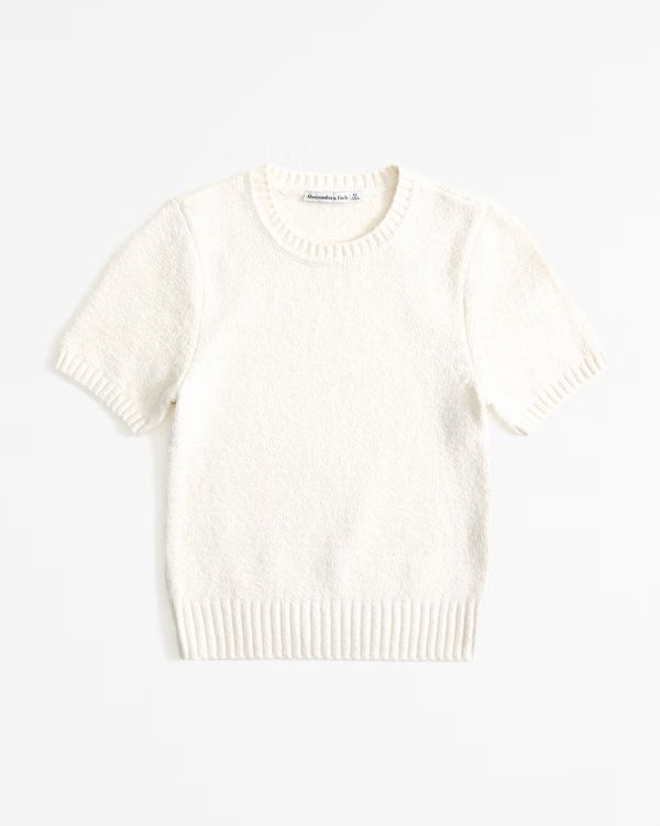 Women's Crew Sweater Tee | White Sweater Top | Spring 2024 Fashion | Spring 2024 Trends | Abercrombie & Fitch (US)