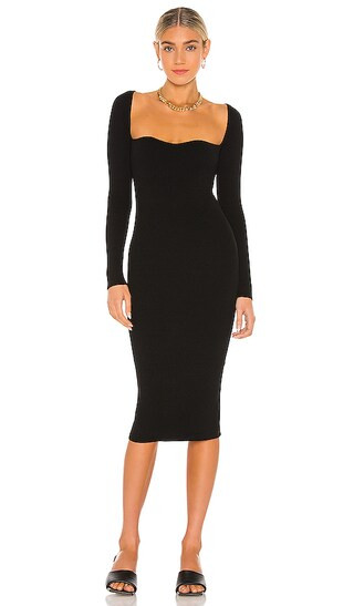 X REVOLVE Olivia Midi Dress in Black | Revolve Clothing (Global)