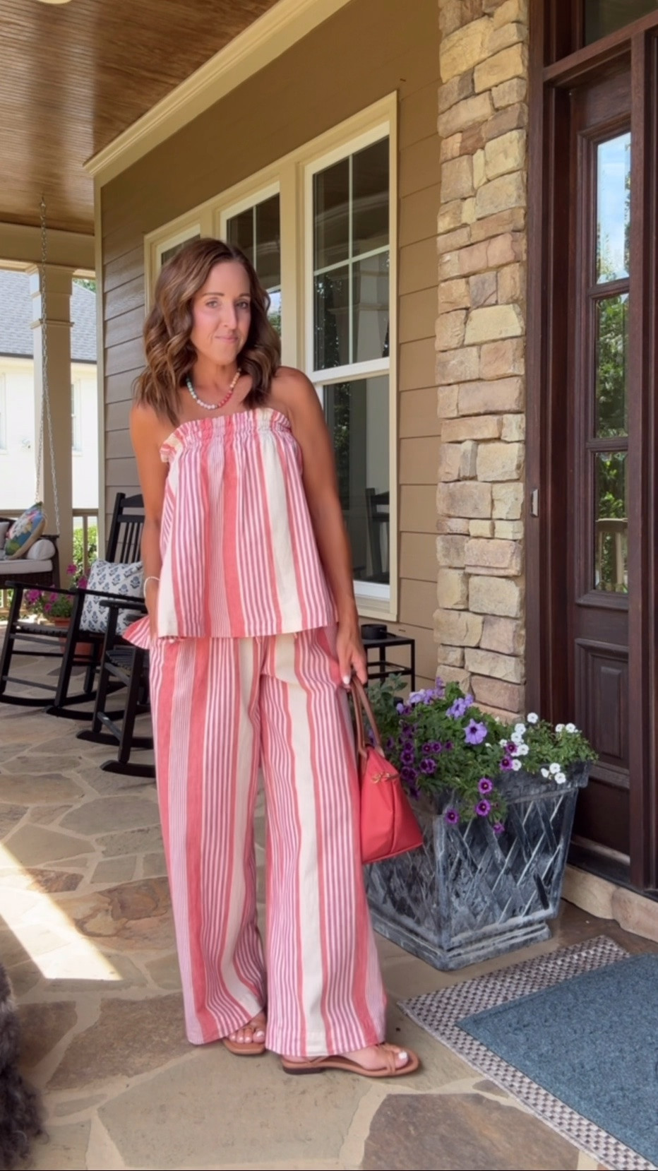 Strapless pant set. Summer matching sets. 
Size XS

#LTKSeasonal #LTKOver40 #LTKootd