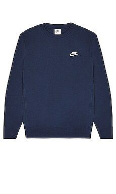 Nike Club Crewneck Sweatshirt in Midnight Navy from Revolve.com | Revolve Clothing (Global)
