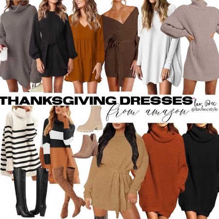 Thanksgiving dresses from amazon that can arrive quickly over the knee boots cowboy boots booties Chelsea boots amazon outfits holiday outfit ideas thanksgiving outfits thanksgiving dresses amazon dresses 

#LTKshoecrush #LTKHoliday #LTKSeasonal