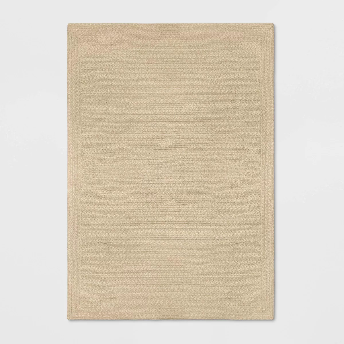 Natural Woven Rectangular Braided Outdoor Rug Heathered Cream - Threshold™ | Target