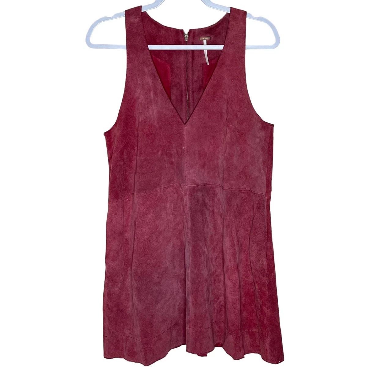 Free People Retro Love Suede Mini Dress Rose Pink S | eBay US