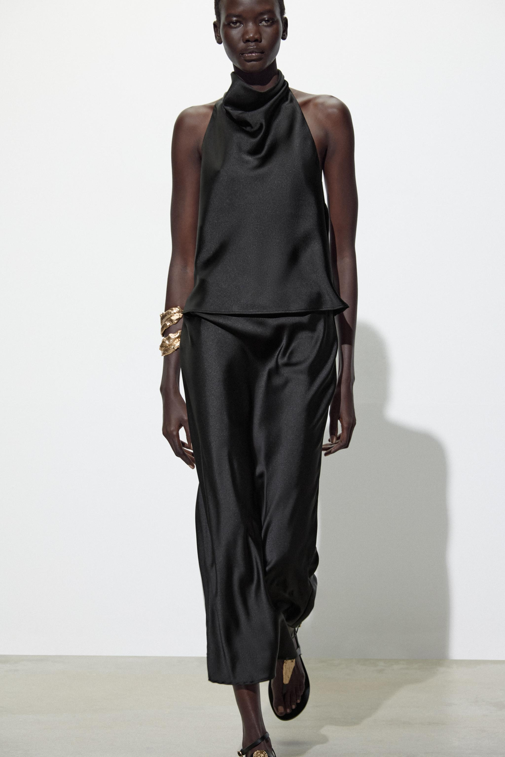 SATINIERTES NECKHOLDER-TOP | Zara DE