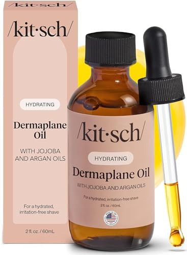 Kitsch Dermaplane Face Oil with Jojoba & Argan Oil – Hydrating Facial Formula for Dermaplaning Tool, Gua Sha & Razor Use – Irritation-Free Shave Oil for Soft, Radiant Skin – 2oz | Amazon (US)