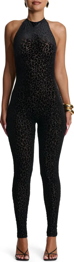 Burnout Open Back Jumpsuit | Nordstrom