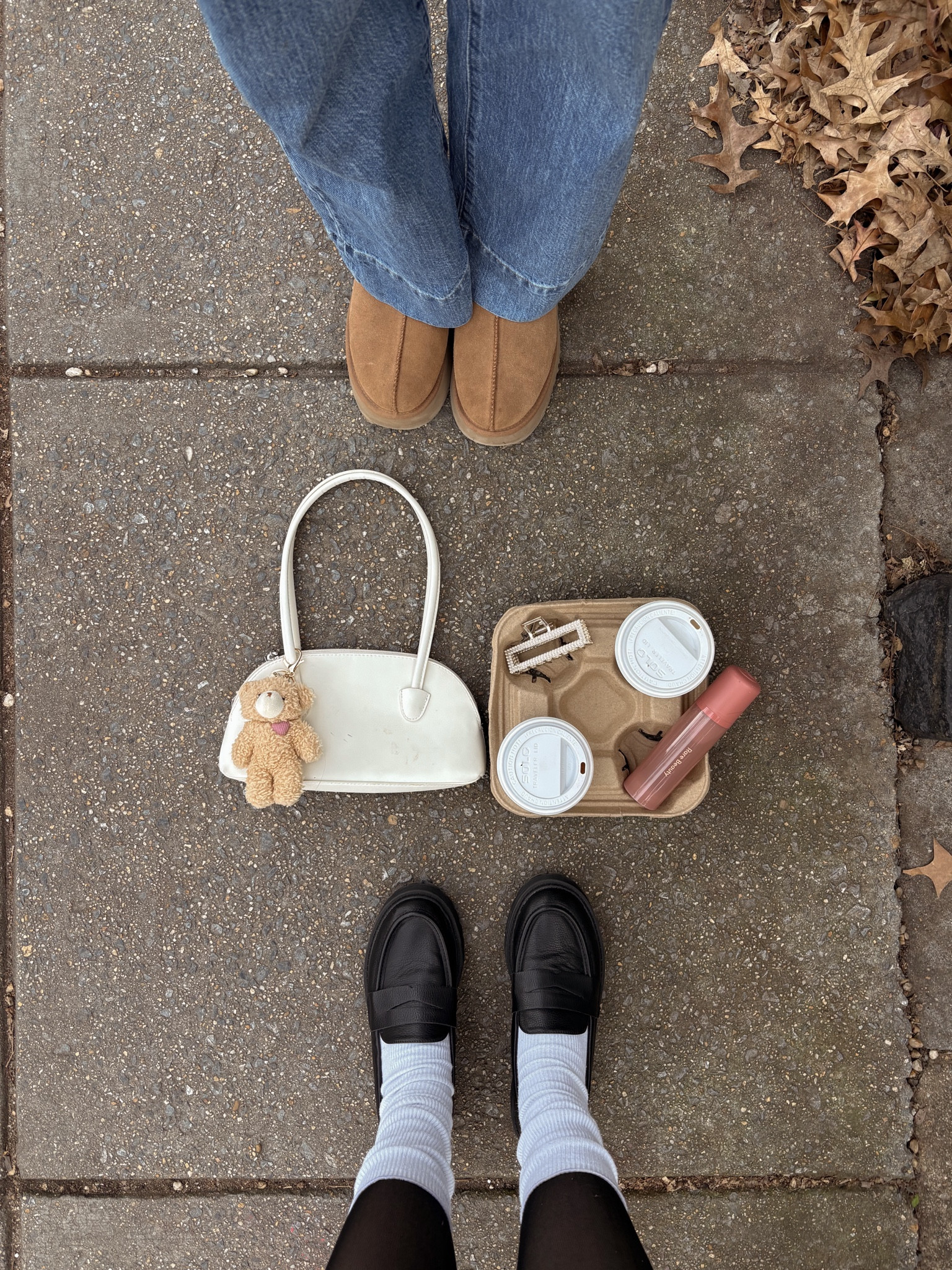 aesthetic flat lay, uggs, white purse, purse charms, loafers, winter outfit ideas, winter style trends, details, Pinterest girl


#LTKFindsUnder100 #LTKSeasonal #LTKItBag