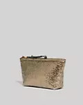 The Piazza Zip Pouch in Metallic Leather | Madewell