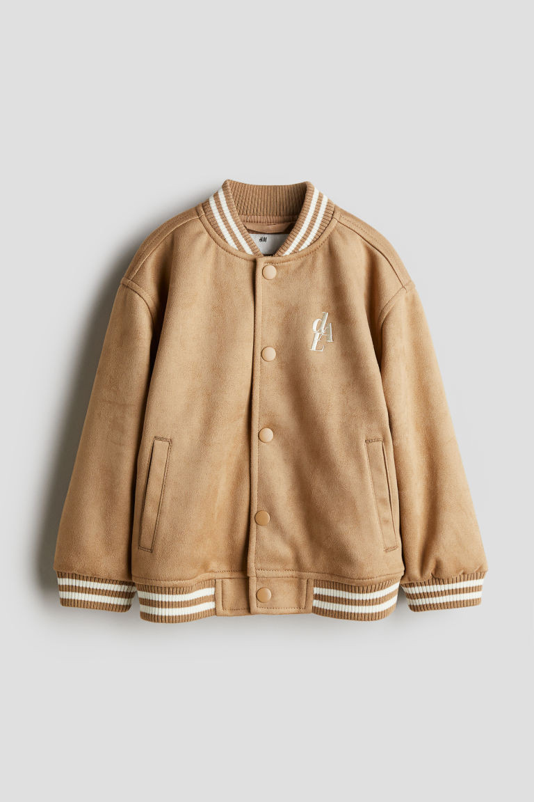 H & M - Baseball Jacket - Beige | H&M (US + CA)