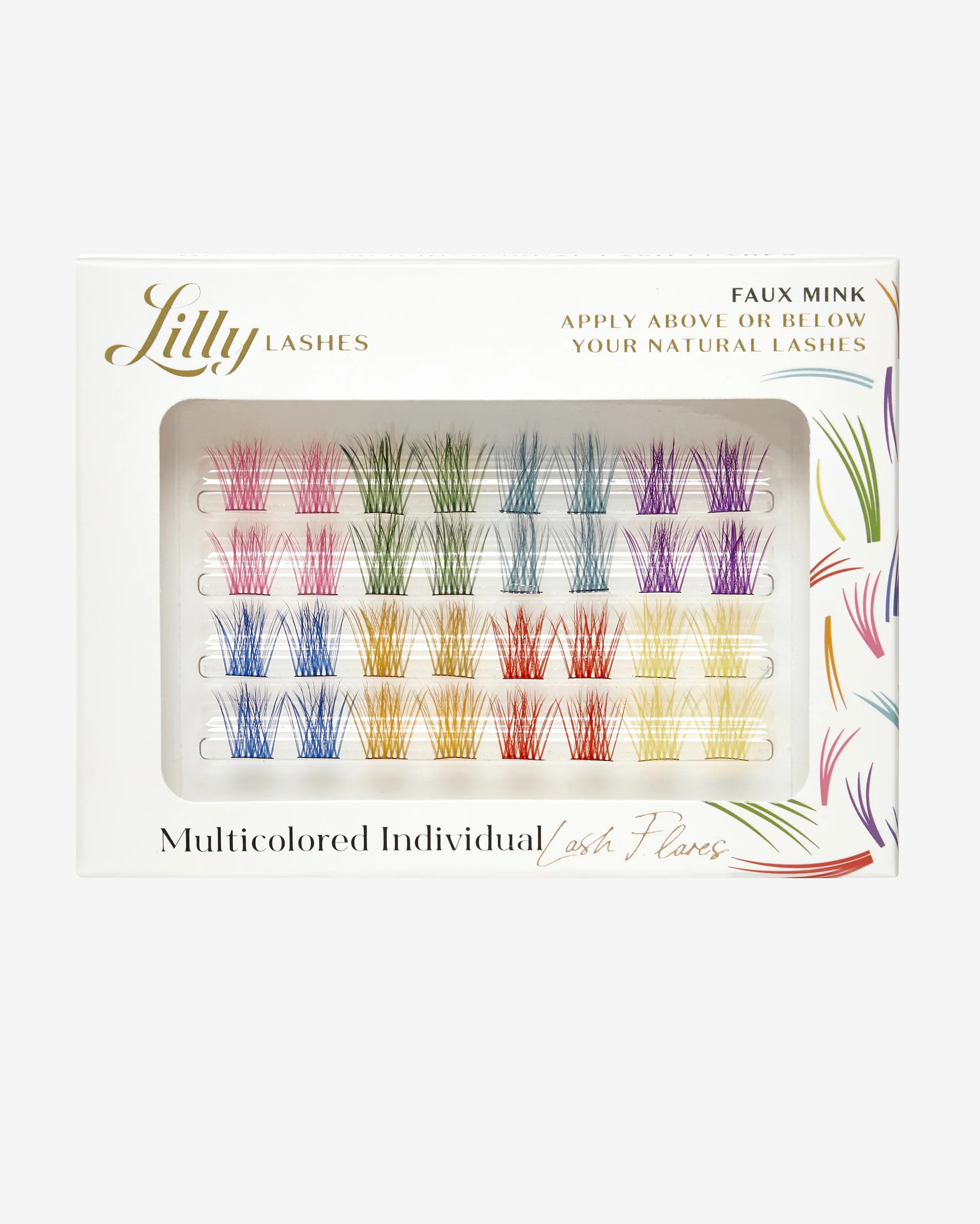 Multicolored Individual Flares | Lilly Lashes