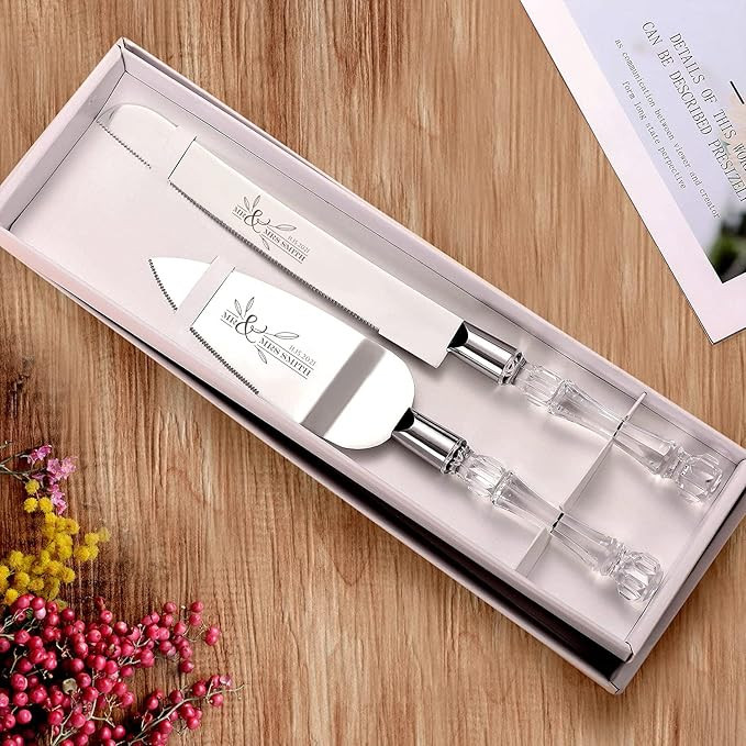 AW BRIDAL Wedding Cake Cutting Set Bridal Knife and Cake Server Set - Cake Knife 13.2 Inch, Cake ... | Amazon (US)
