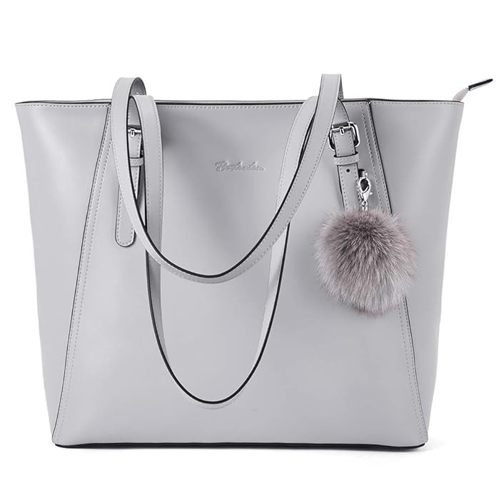 BOSTANTEN Leather Tote Handbags Designer Top-handle Shoulder Purses for Women | Amazon (US)