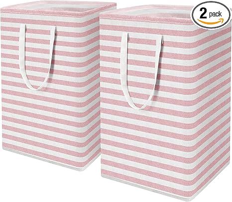 WISELIFE 2-Pack Laundry Hamper 75L Collapsible Large Laundry Baskets with Easy Carry Handles Free... | Amazon (US)