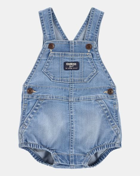 Baby Denim Bubble Romper - Blue | Carter's Inc