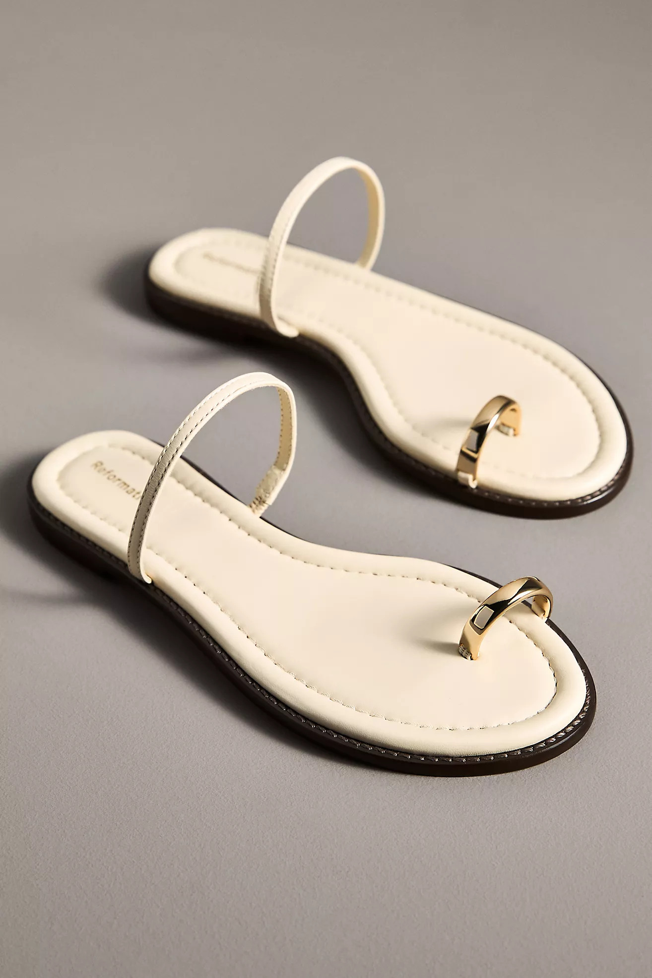 Reformation Cassandra Toe-Ring Flat Sandals | Anthropologie (US)