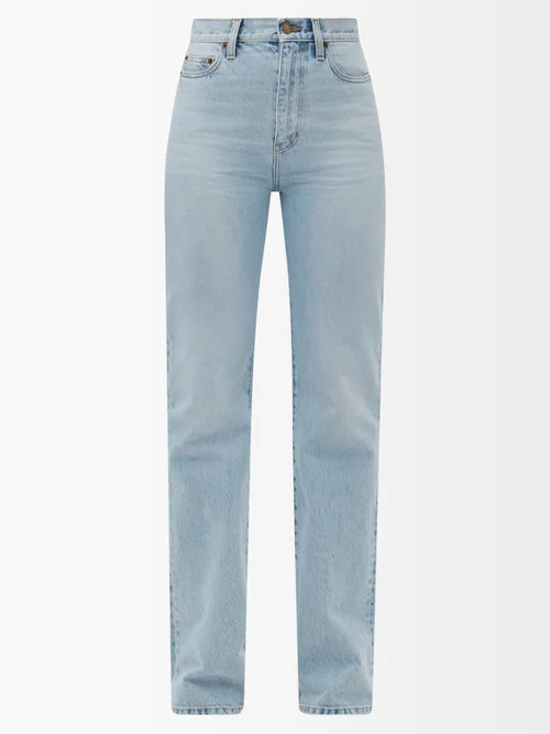 Saint Laurent - Janice High-rise Straight-leg Jeans - Womens - Light Denim | Matches (US)