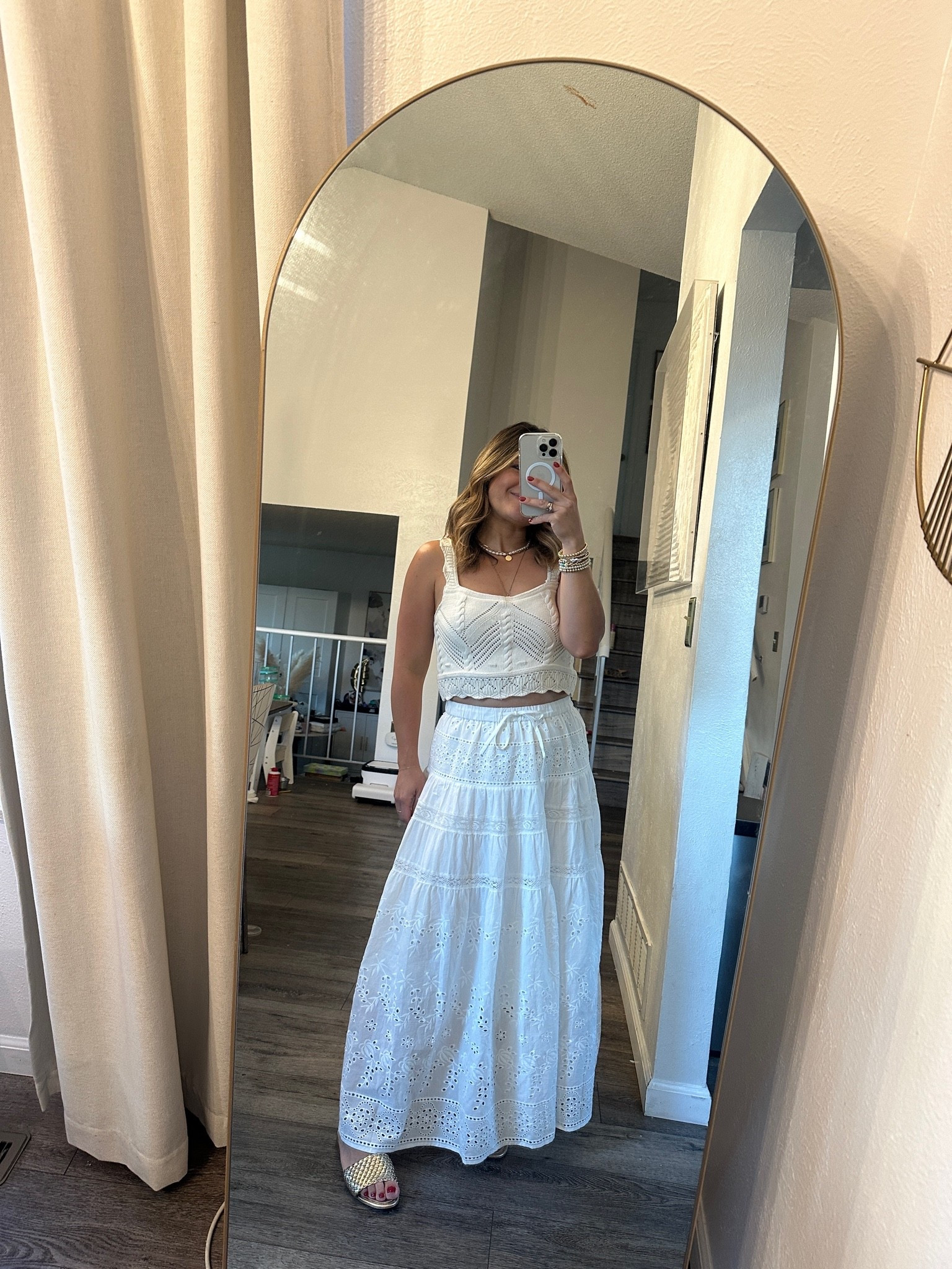 Slightly obsessed with this maxi skirt! Such a pretty piece!! 
Skirt size xs
Linked similar tops

#LTKootd #LTKSaleAlert #LTKSeasonal