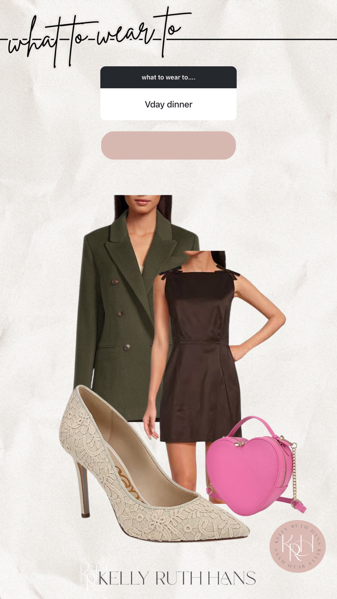 What to wear to Valentine’s Day 
Brown satin dress 

Lilly Sisto outfit 