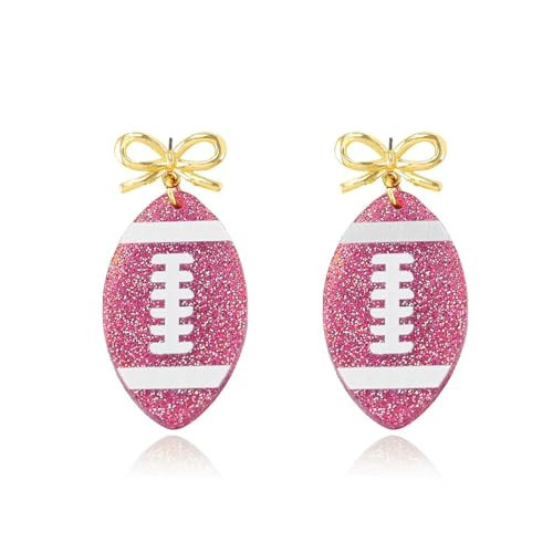 Pink Football Earrings for Women Football Mom Accessories Game Day Accessories Outfits for Women Sport Lover Jewelry Gifts | Amazon (US)