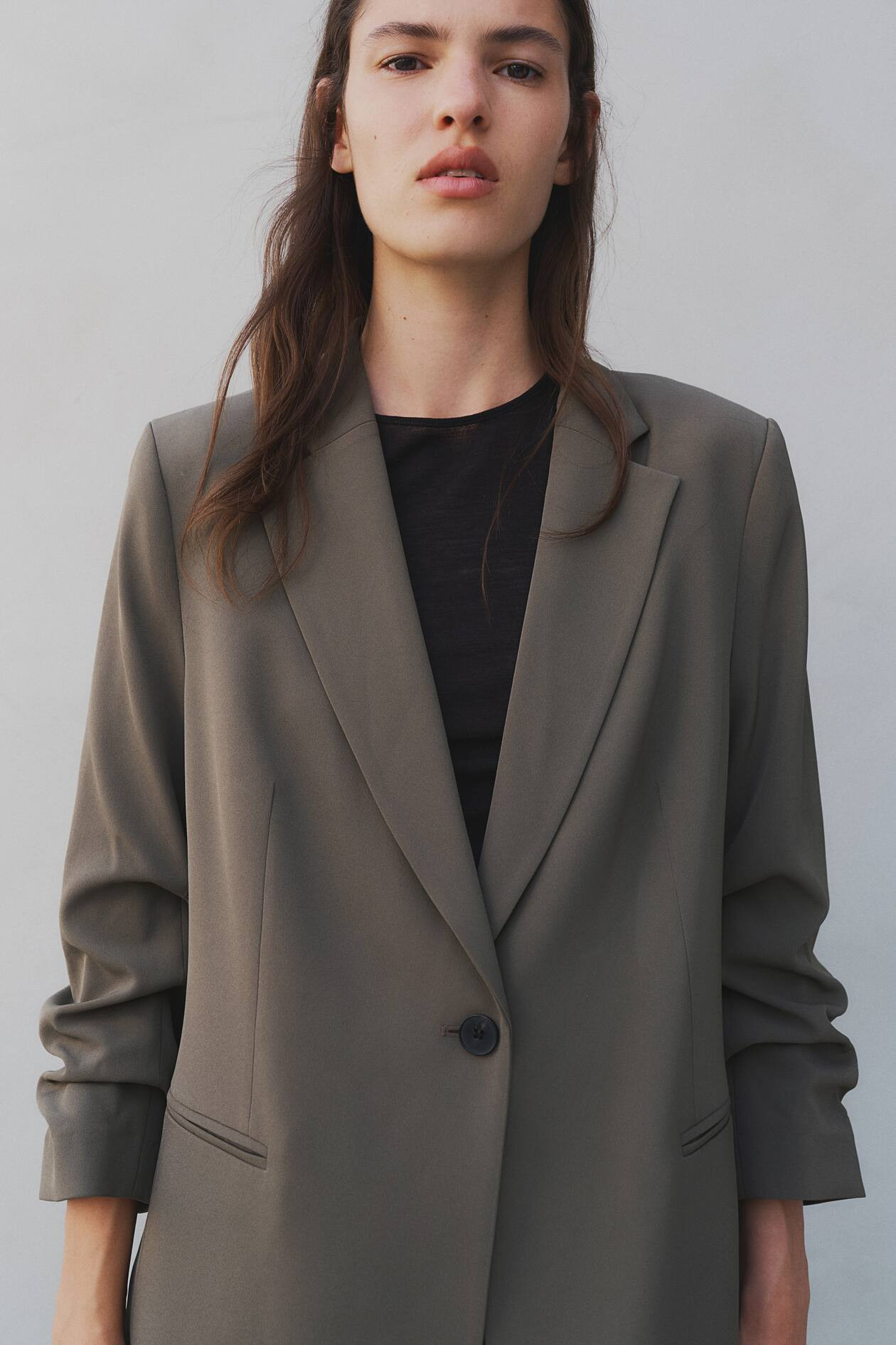 Gathered-sleeve jacket | H&M (UK, MY, IN, SG, PH, TW, HK)