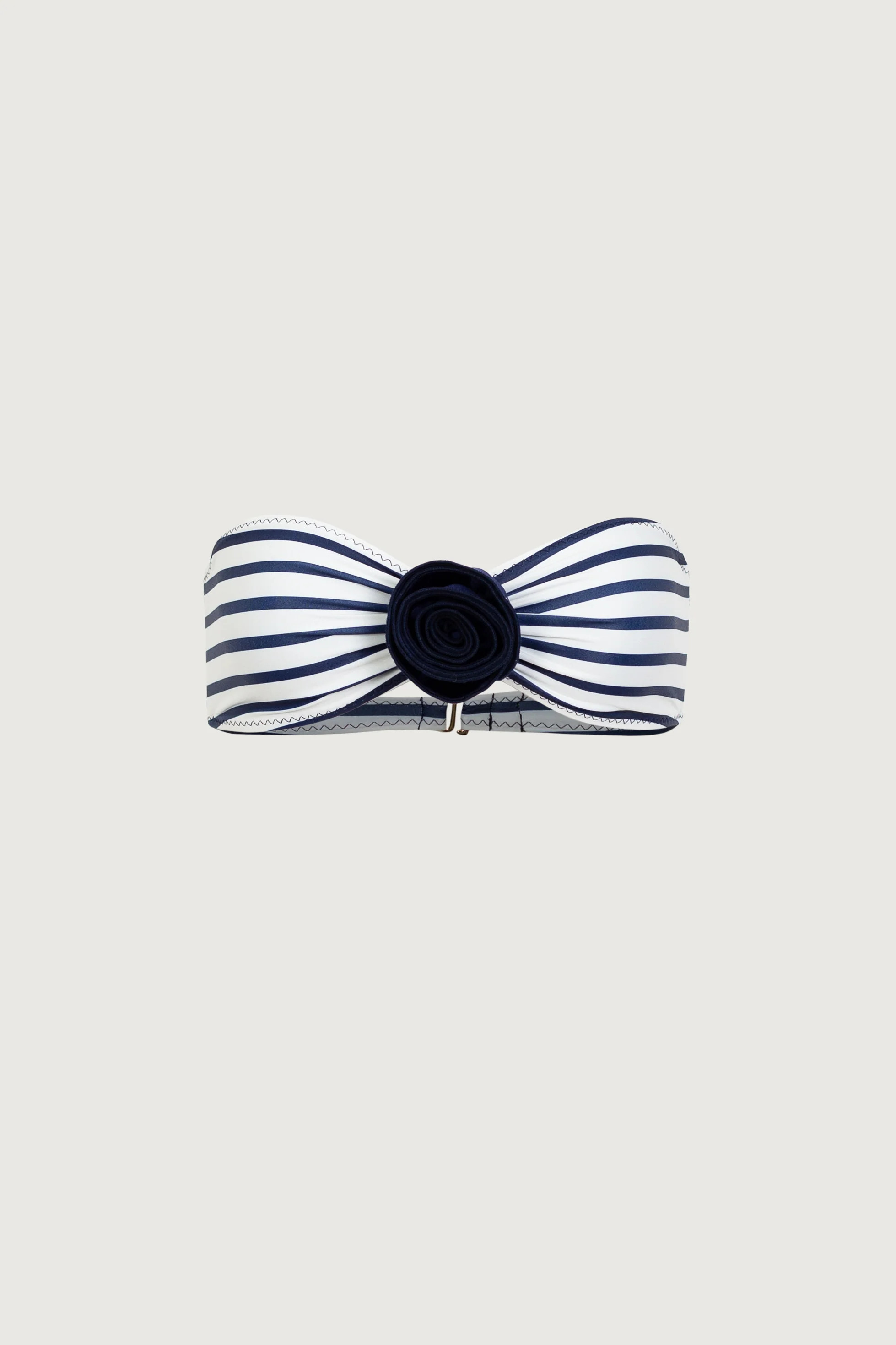 Rosette Bandeau Top (Nautical Stripe/Navy) | SAME