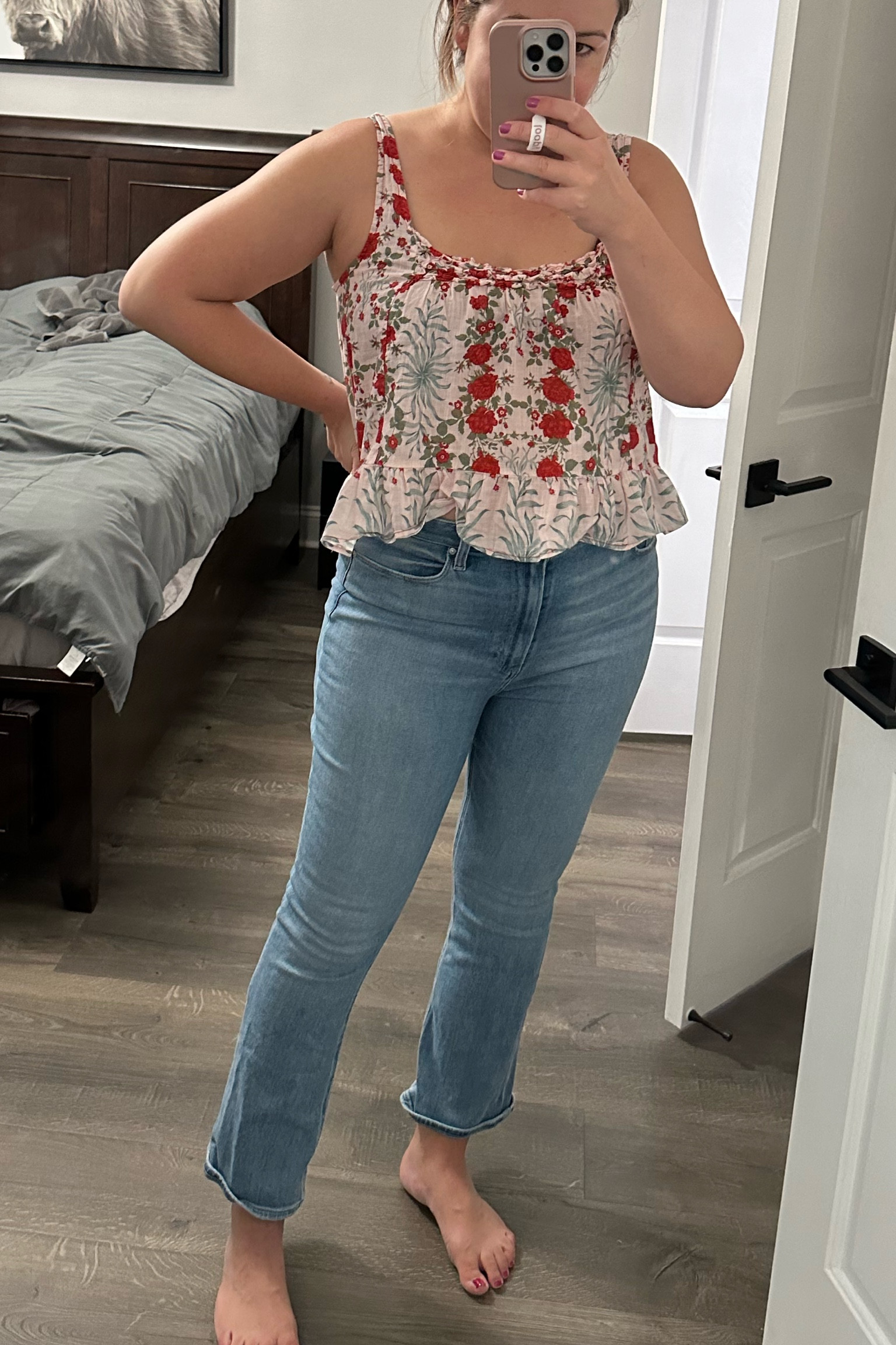 Cutest summer swing tank! Size down one. Lightweight and flirty fun! Office appropriate with a little jacket! Favorite jeans by Paige! True to size!

#LTKStyleTip #LTKSeasonal #LTKTravel