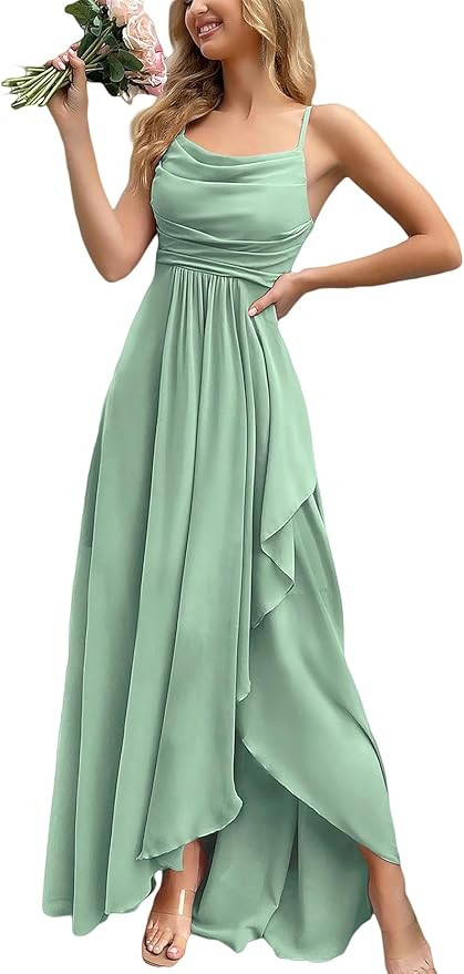 Women's 2026 Spring Formal Evening Gown Elegant Long Prom Dress Wedding Guest Party Cocktail Brid... | Amazon (US)