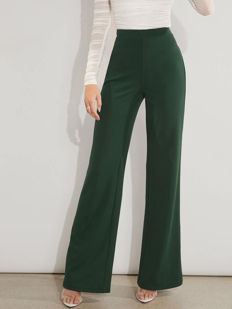 SHEIN Solid High Waist Wide Leg Pants | SHEIN