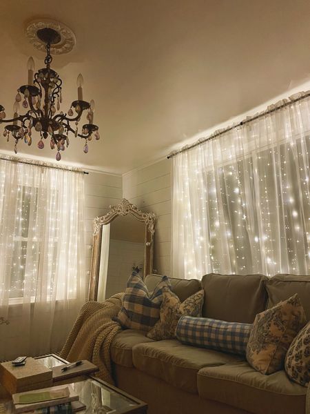 Needed a little extra cozy light to get us through the dark winter months! linking these USB plug-in curtain lights that are remote operated! Only $15! 

#LTKFind #LTKhome #LTKunder50