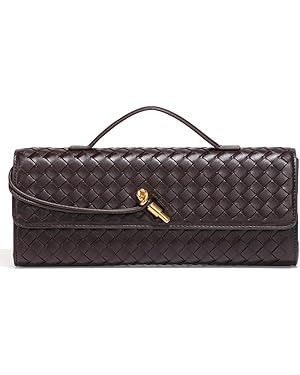 Trendy Woven Evening Clutch Purses Women Underarm Shoulder Handbag Cute Satchels Crossbody Purse ... | Amazon (US)