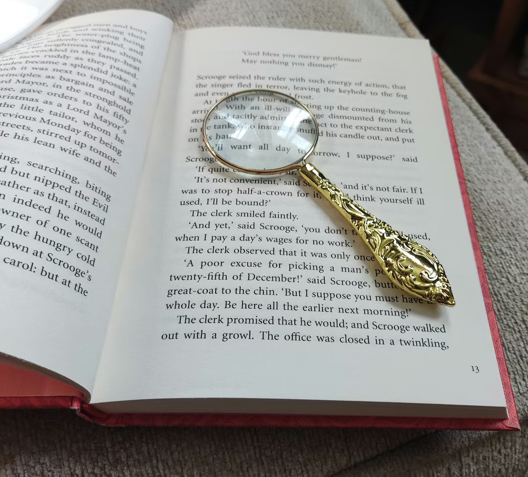 magnifying glass - handheld magnifying glass - pocket magnifying glass - vintage style magnifying... | Etsy (US)