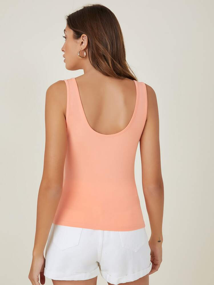 SHEIN BASICS Scoop Neck Tank Top | SHEIN
