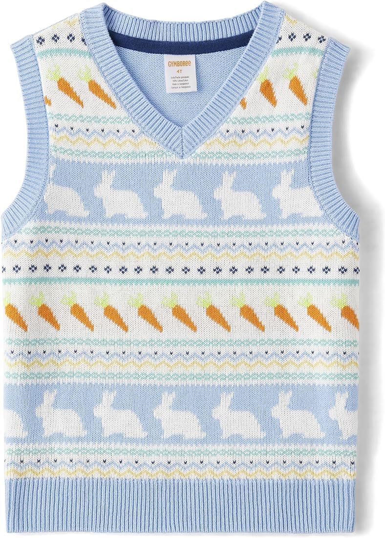 Gymboree Boys' and Toddler Easter Print Sweater Vest | Amazon (US)