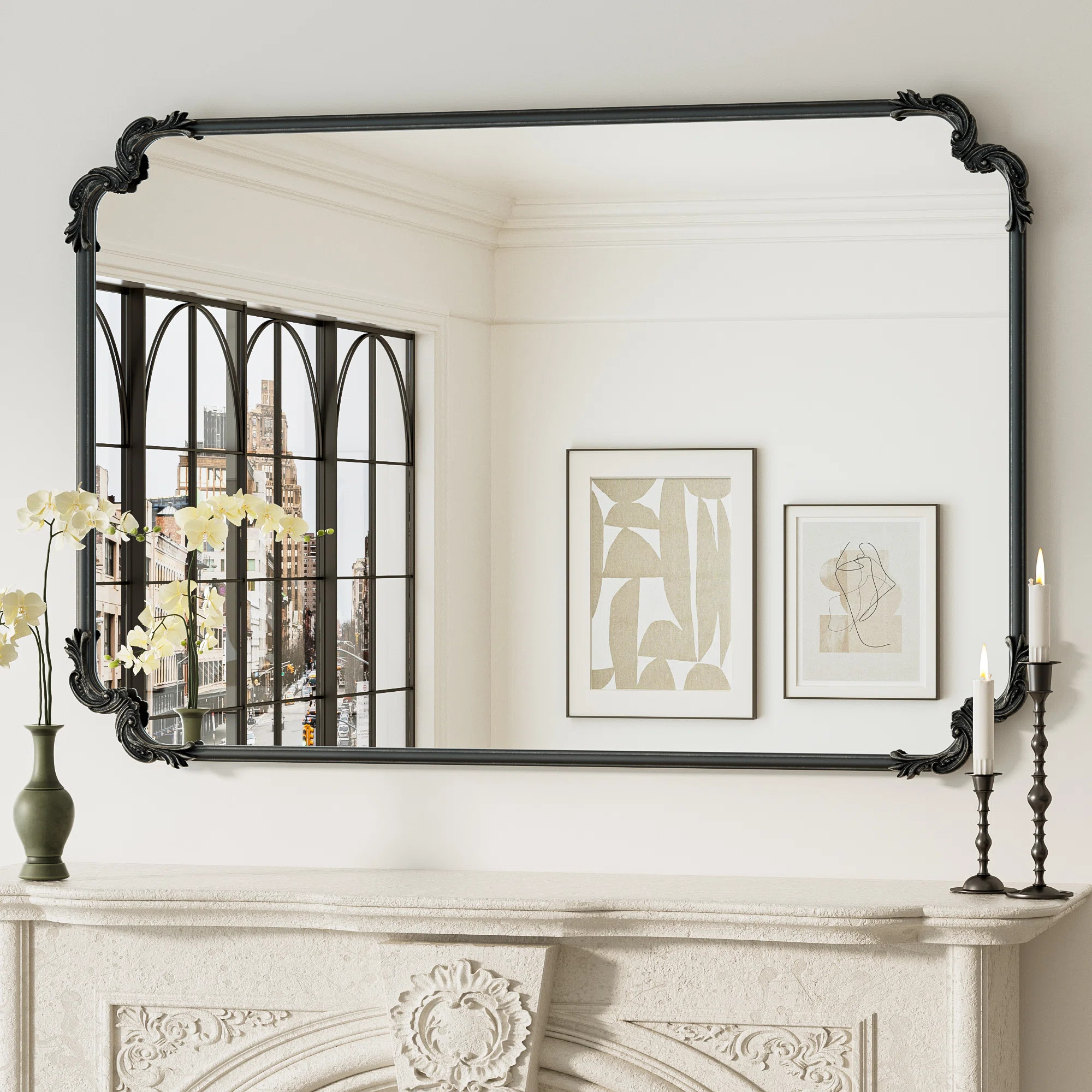 Genan Accent Mirror Rectangle Decorative Wall Mirror Vintage Mirror | Wayfair North America