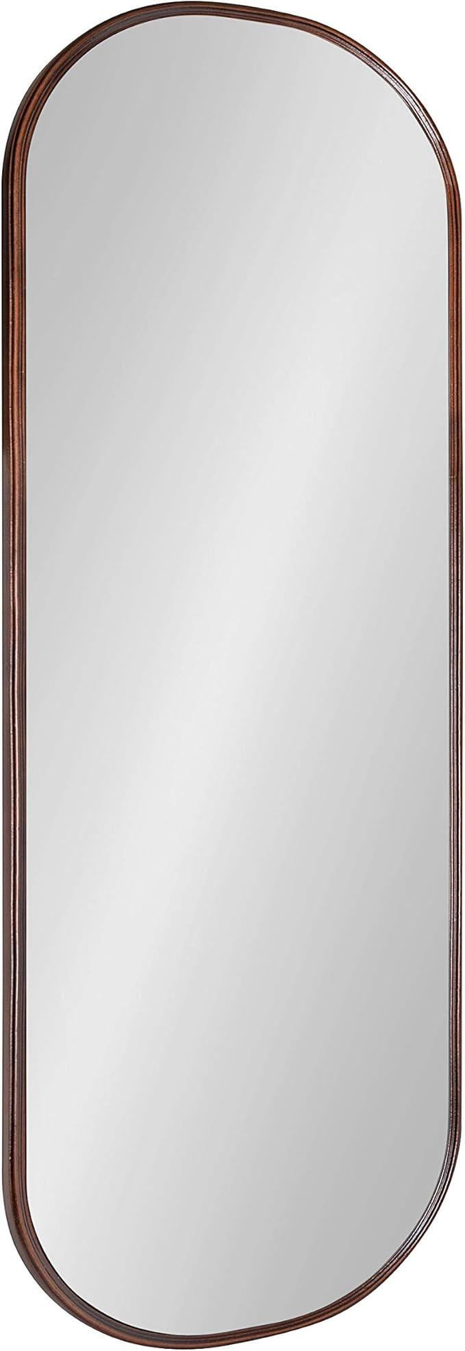 Kate and Laurel Caskill Modern Framed Capsule Mirror, 16 x 48, Bronze, Decorative Oval Accent Mir... | Amazon (US)
