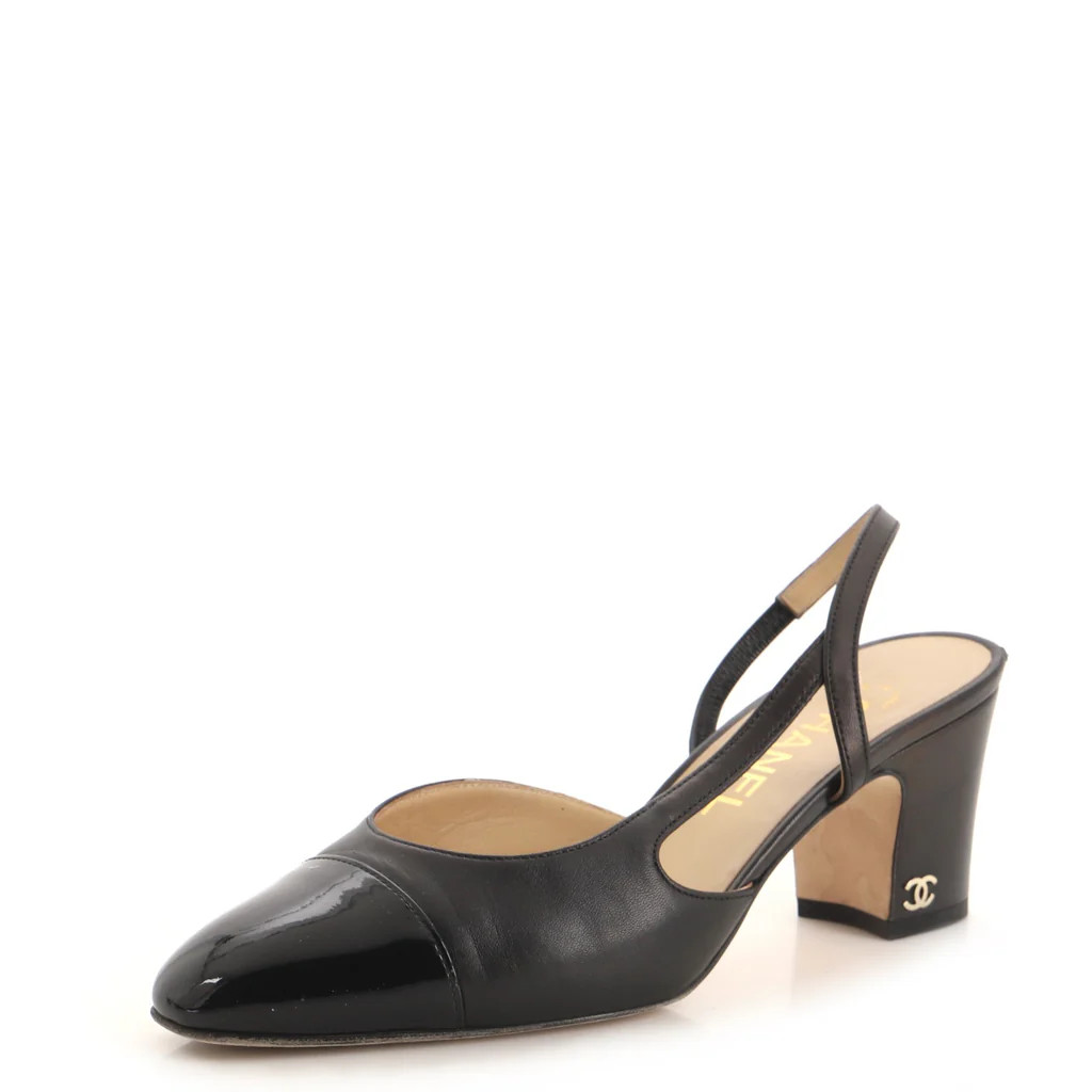 Women’s Cap Toe Slingback Pumps Leather | Rebag