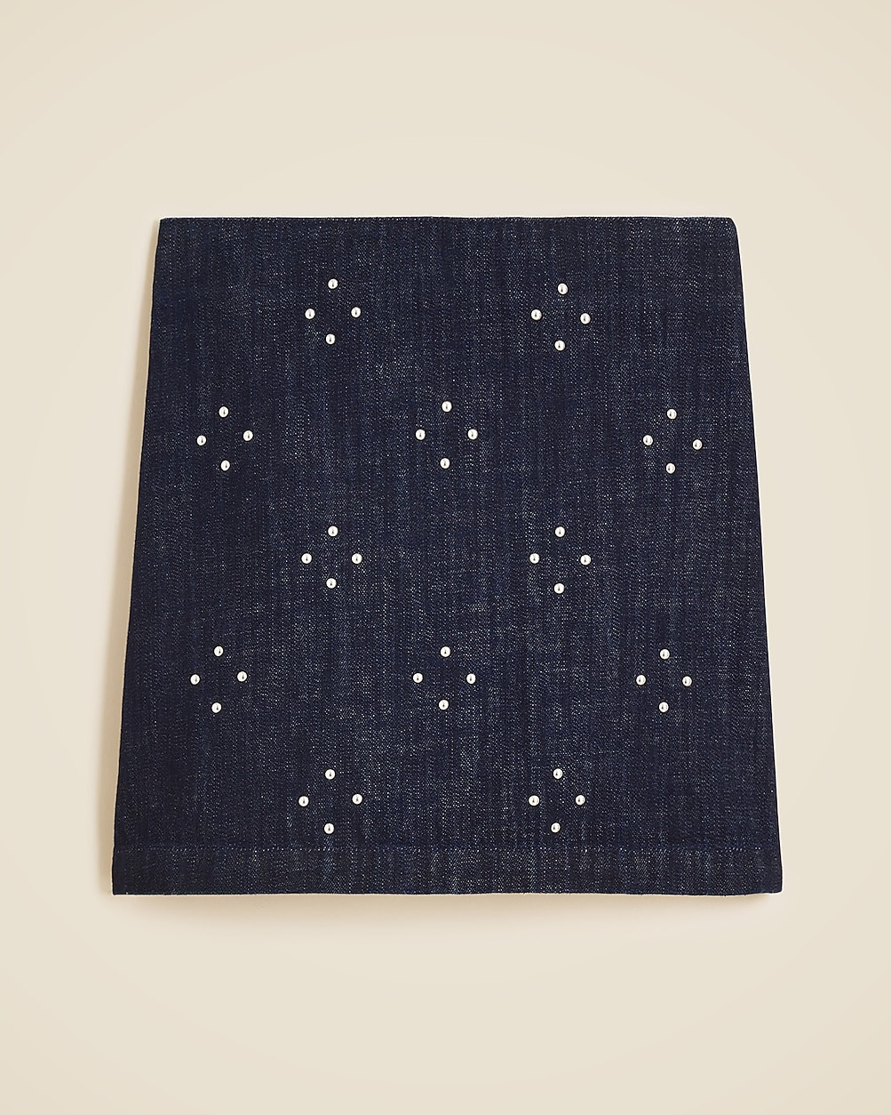 Mini denim skirt with stud embellishments | J. Crew US