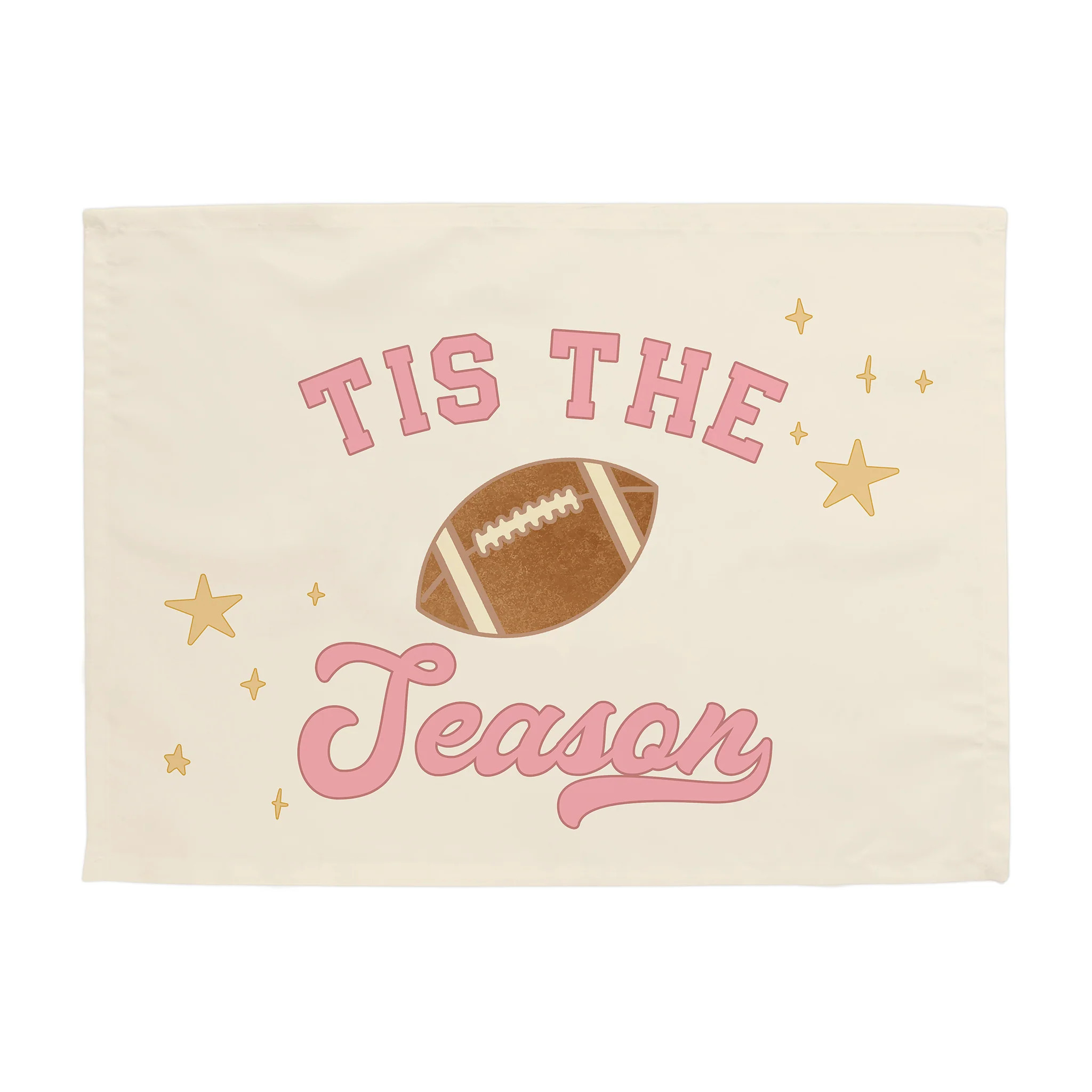{Pink} Football Tis The Season Banner | Hunny Prints