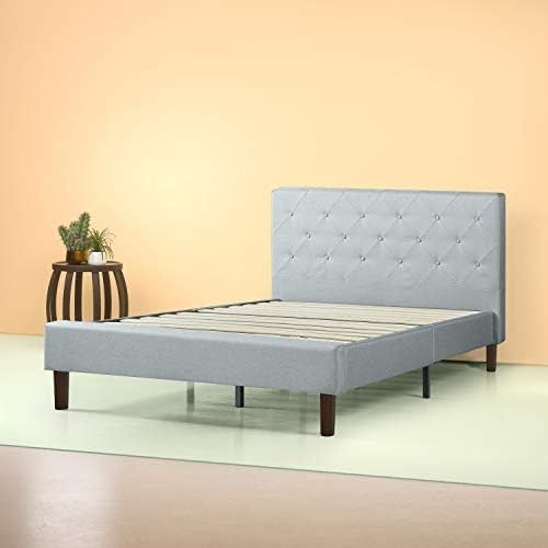 ZINUS Shalini Upholstered Platform Bed Frame / Mattress Foundation / Wood Slat Support / No Box S... | Amazon (US)
