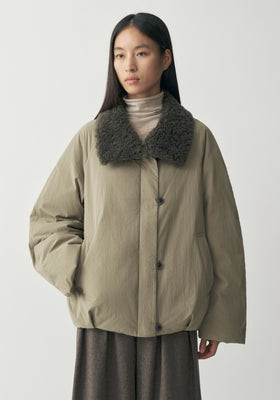Fur Collar Short Down Jacket | INSIS