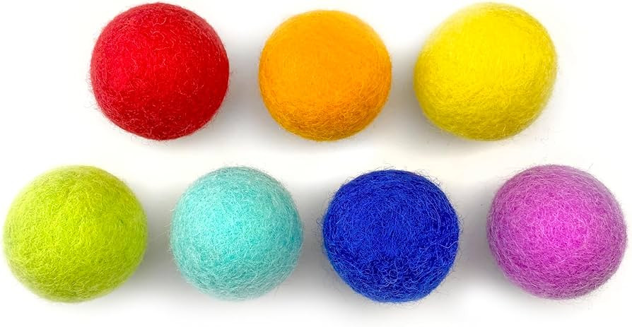 Rainbow Large Felt Balls | Amazon (US)
