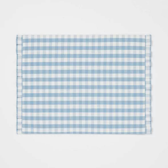 Cotton Gingham Placemat Blue - Threshold™ | Target