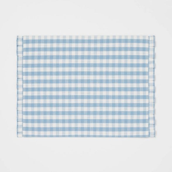 Cotton Gingham Placemat Blue - Threshold™ | Target