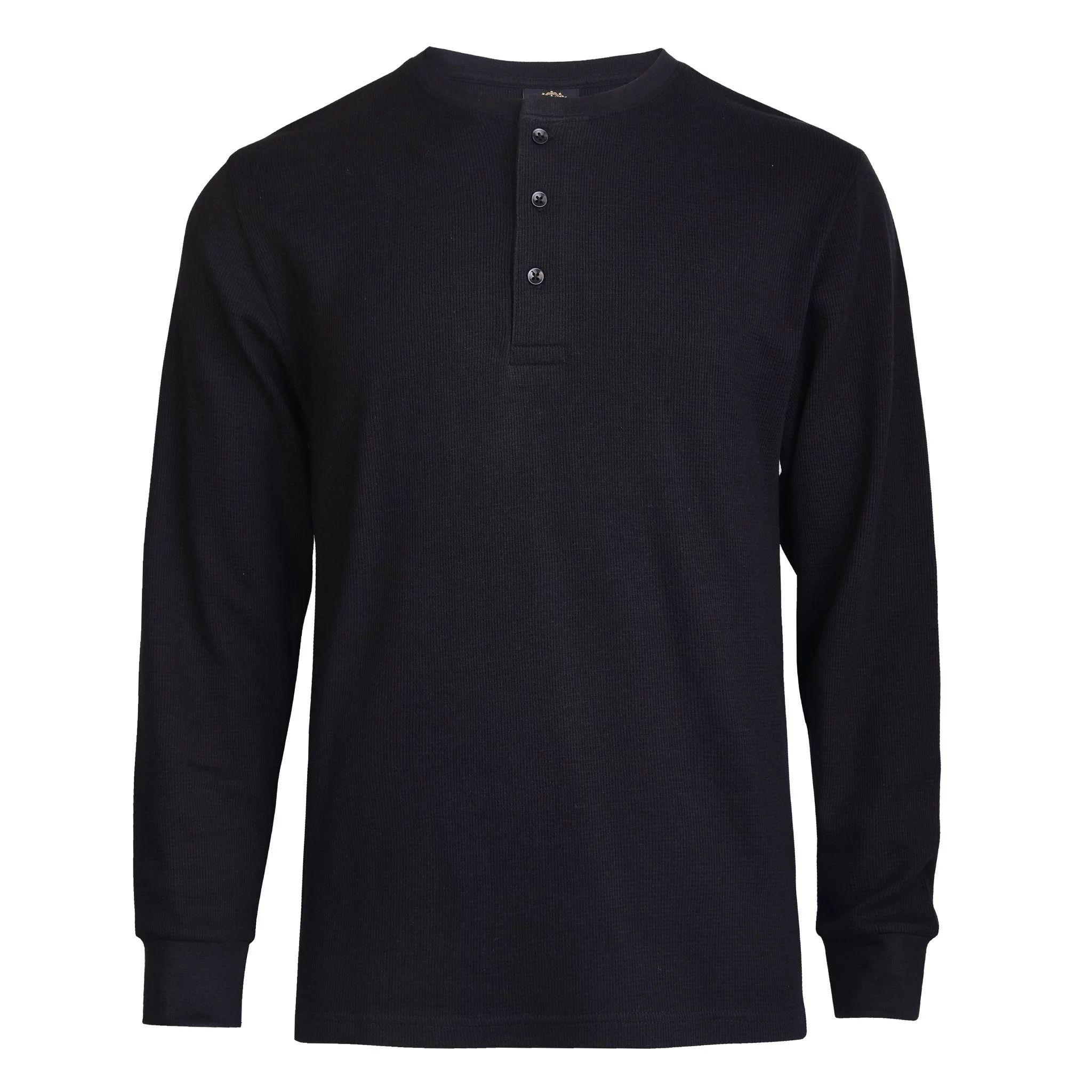 SLM Men’s 100% Cotton Thermal Top Waffle Knit Henley Undershirt - Walmart.com | Walmart (US)
